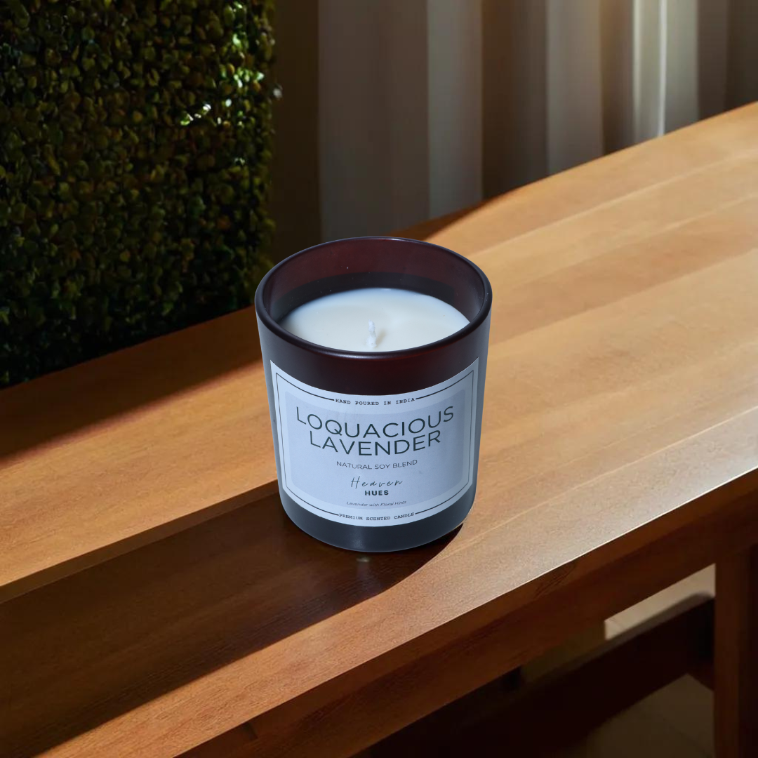 Loquacious Lavender Scented Soy Candle, Pinotage Jar