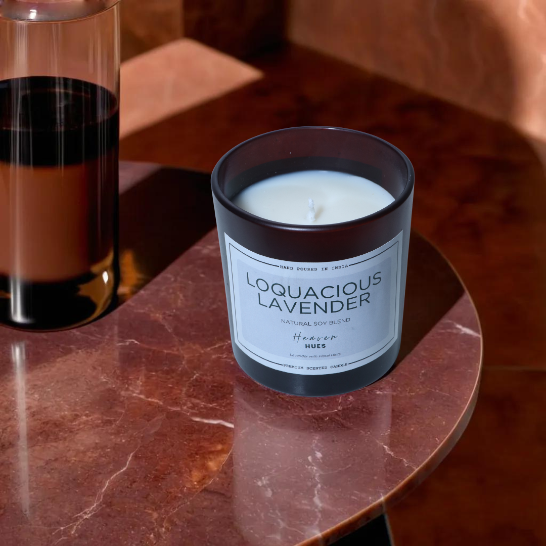 Loquacious Lavender Scented Soy Candle, Pinotage Jar