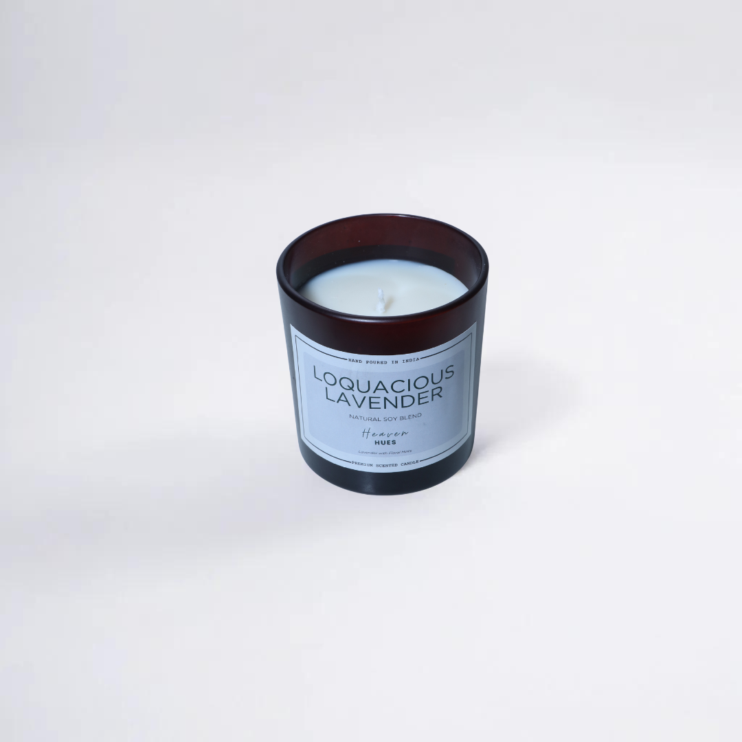 Loquacious Lavender Scented Soy Candle, Pinotage Jar