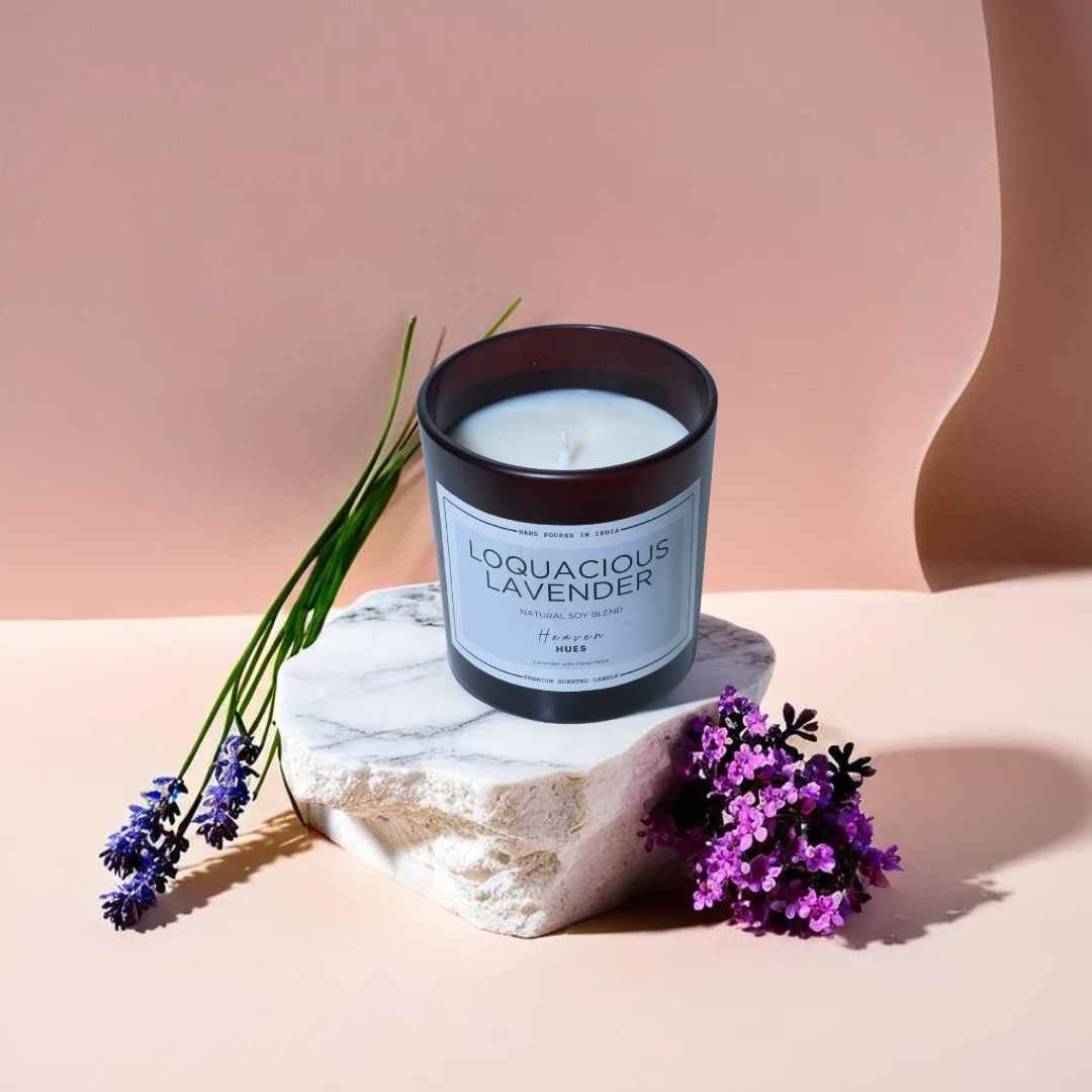 Loquacious Lavender Scented Soy Candle, Pinotage Jar