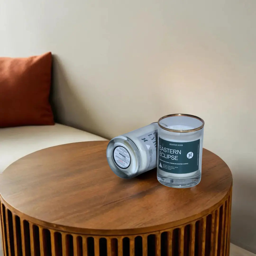 Eastern Eclipse Scented Soy Candle, Golden Fringe Jar