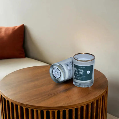 Eastern Eclipse Scented Soy Candle, Golden Fringe Jar
