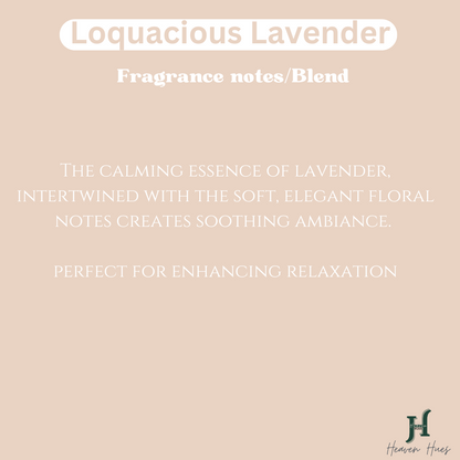 Loquacious Lavender Scented Soy Candle, Golden Fringe Jar